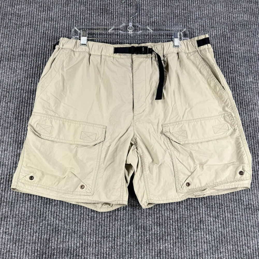 REI Hiking Shorts Mens XL Extra Large Beige Cargo Outdoor Lightweight Belted